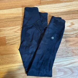 Lululemon Athletica Black Camouflage Leggings